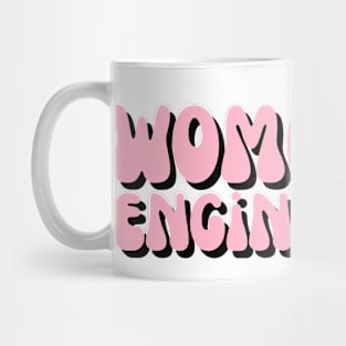 Pink & Black Groovy Women in Engineering Mug